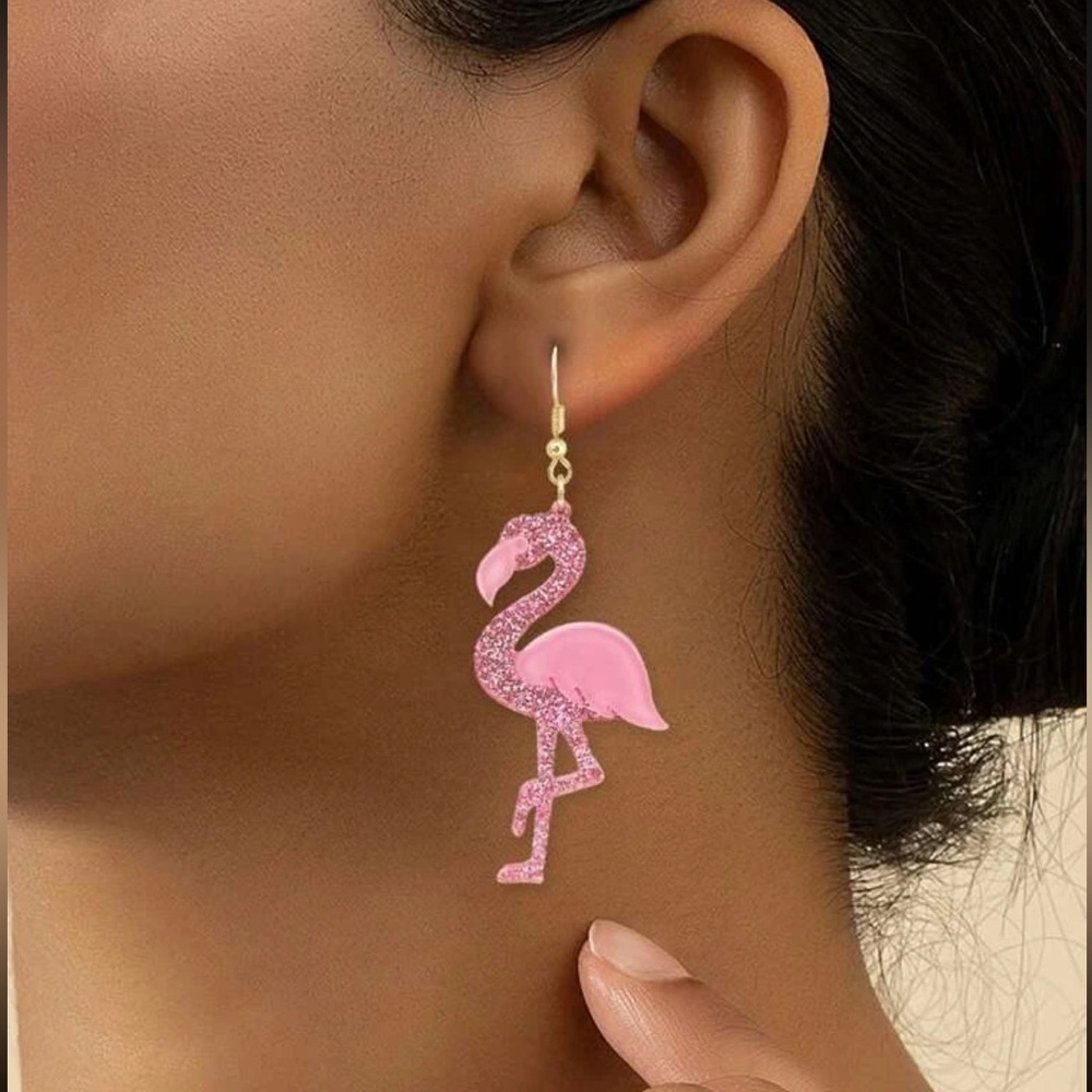 Pink Flamingo Earrings